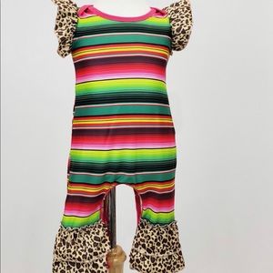 Girls Serape/Cheetah romper